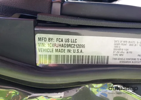 2024 Jeep Grand Cherokee Laredo X 4X4 из США, поврежденный, VIN 1C4RJHAG9RC212096